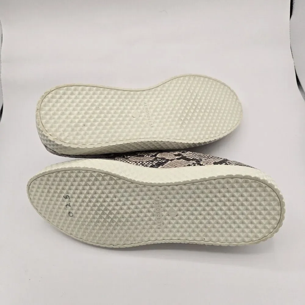 Aerosoles Womens Shoes Flats Size 9M Slip-on Snake‎ Print Casual Classic